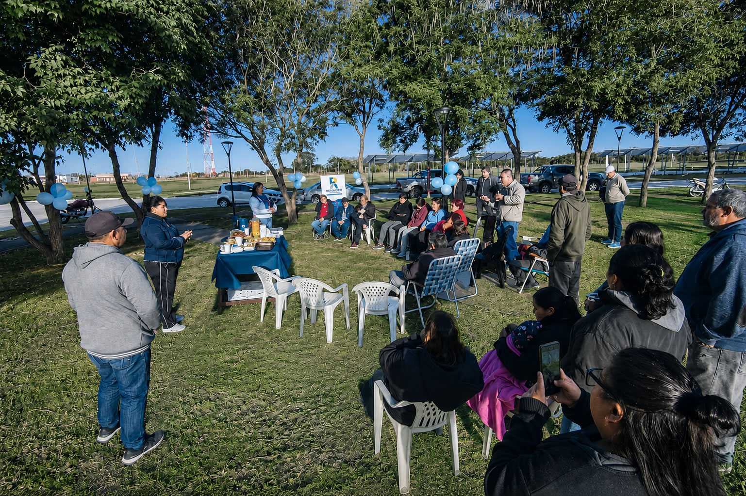 Vecinos reunidos